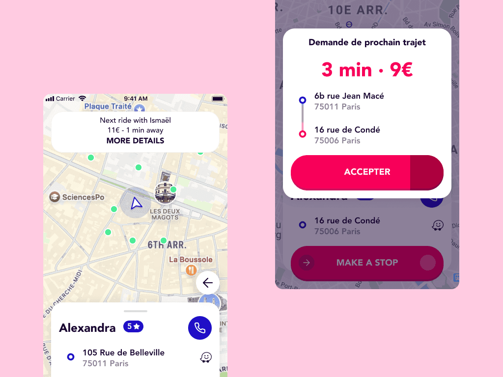 Let drivers accept multiple courses